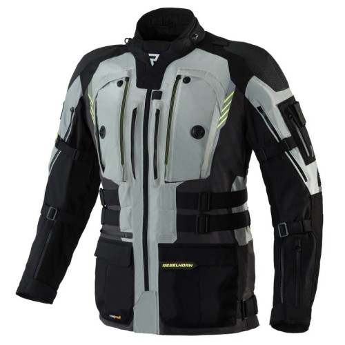 Przejdź do produktu KURTKA TEKSTYLNA REBELHORN PATROL GREY/BLACK/FLO YELLOW 