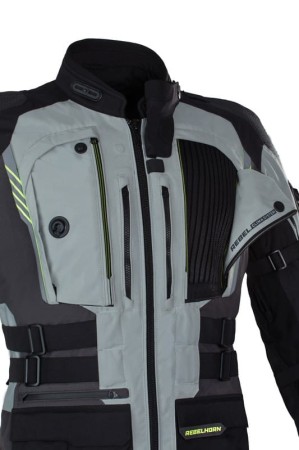 KURTKA TEKSTYLNA REBELHORN PATROL GREY/BLACK/FLO YELLOW XS