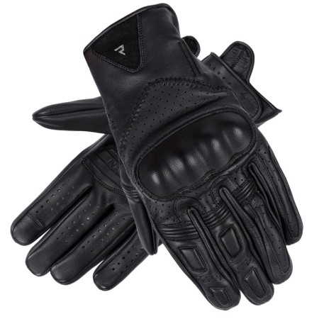 RĘKAWICE SKÓRZANE REBELHORN THUG II PERFOROWANE BLACK XS