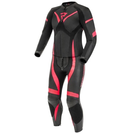 SPODNIE SKÓRZANE REBELHORN REBEL LADY PINK/BLACK D36