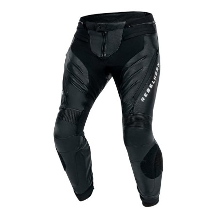 SPODNIE SKÓRZANE REBELHORN VELOCE BLACK/WHITE 46