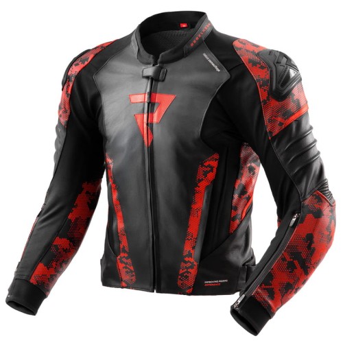 Przejdź do produktu Kurtka Skórzana Rebelhorn Veloce Camo Black/Fluo Red