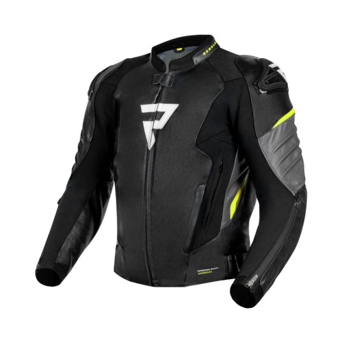 Przejdź do produktu Kurtka Skórzana Rebelhorn Veloce Black/Grey/Fluo Yellow