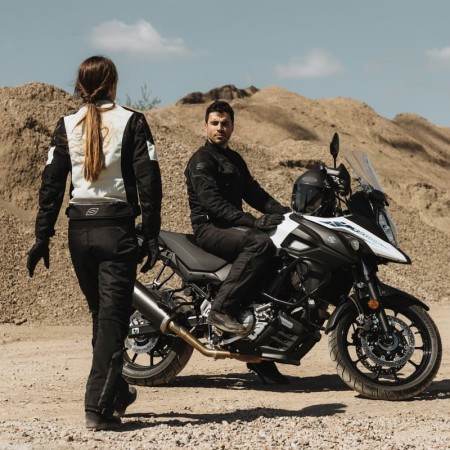 SPODNIE MOTOCYKLOWE TEKSTYLNE DAMSKIE OZONE JET 2 BLACK WXS