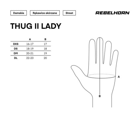RĘKAWICE MOTOCYKLOWE DAMSKIE REBELHORN THUG 2 BROWN WXS