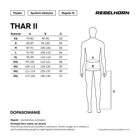 SPODNIE MOTOCYKLOWE TEKSTYLNE REBELHORN THAR 2 BLACK