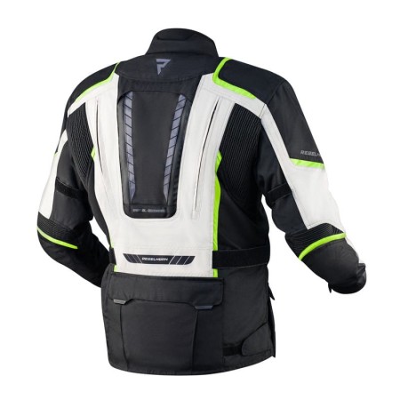 KURTKA MOTOCYKLOWA TEKSTYLNA REBELHORN HIKER 3 BLACK GREY FLUO YELLOW