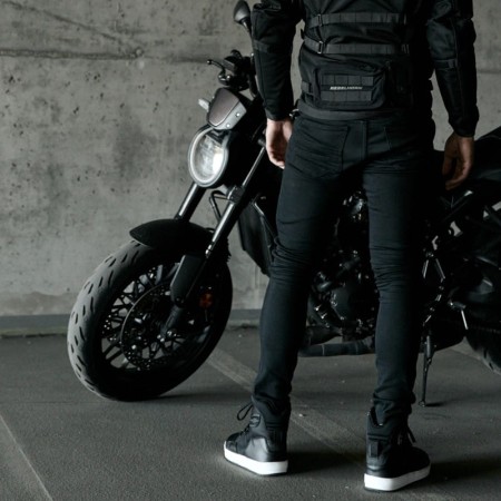 JEANSY MOTOCYKLOWE REBELHORN EAGLE 3 SLIM FIT WASHED BLACK 30/36