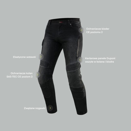 JEANSY MOTOCYKLOWE REBELHORN VANDAL TWILL OLIVE 28/32
