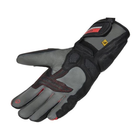 RĘKAWICE MOTOCYKLOWE REBELHORN ST LONG BLACK GREY FLUO RED