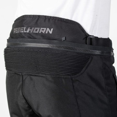 SPODNIE MOTOCYKLOWE TEKSTYLNE REBELHORN FLUX BLACK
