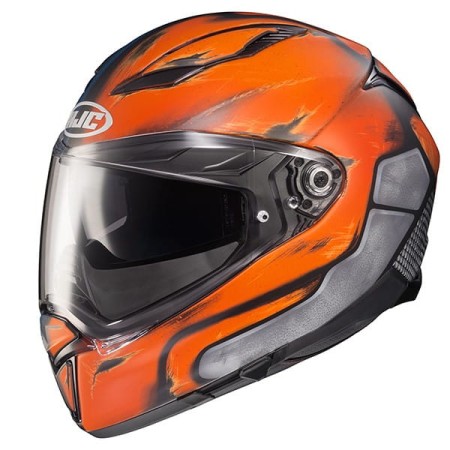 KASK MOTOCYKLOWY HJC F70 DEATHSTROKE DC COMICS BLUE ORANGE