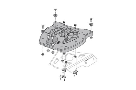 PŁYTA MONTAŻOWA SW-MOTECH DO ALU-RACK POD KUFER CENTRALNY TRAX ADAPTER PLATE