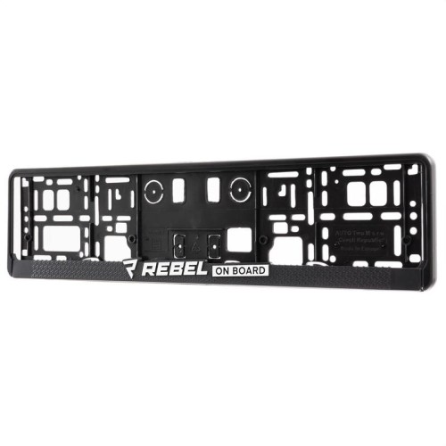Przejdź do produktu RAMKI NA REJESTRACJĘ SAMOCHODOWĄ REBELHORN REBEL ON BOARD BLACK 2 SZT