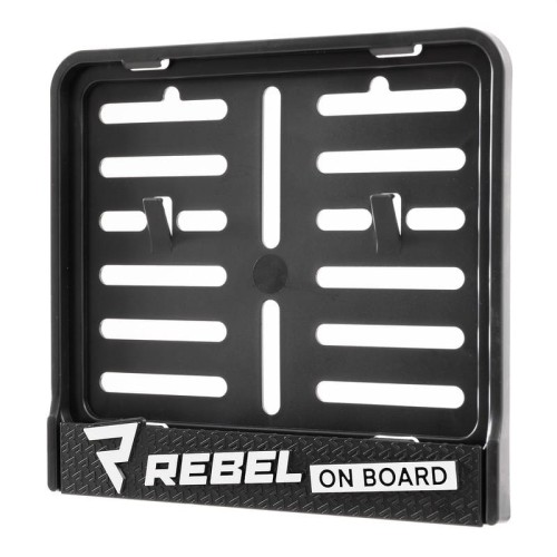 Przejdź do produktu RAMKA NA REJESTRACJĘ MOTOCYKLA REBELHORN REBEL ON BOARD BLACK