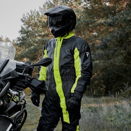 KOMBINEZON PRZECIWDESZCZOWY REBELHORN TRAVEL BLACK FLUO YELLOW