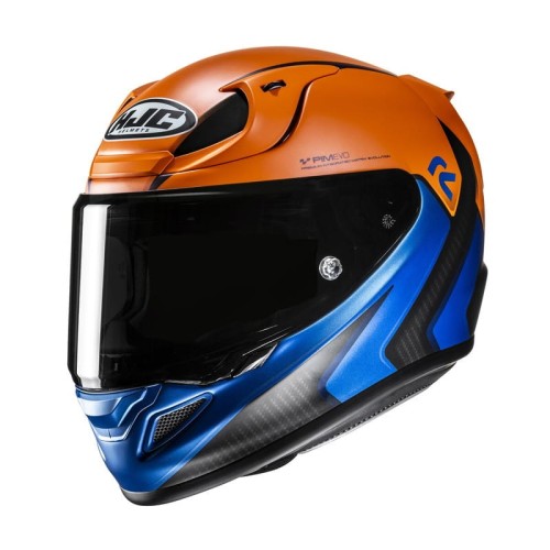 Przejdź do produktu KASK MOTOCYKLOWY HJC RPHA12 KOS ORANGE BLUE