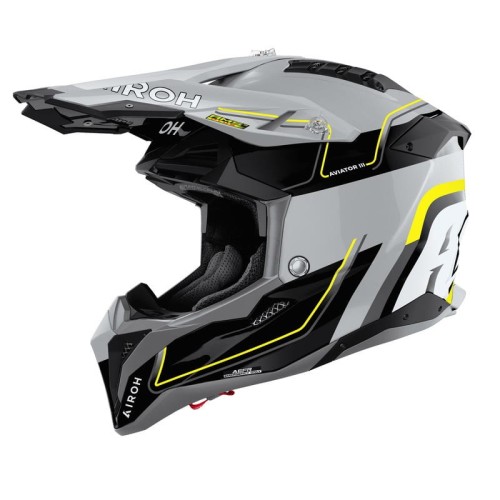 Przejdź do produktu KASK MOTOCYKLOWY AIROH AVIATOR 3 LEADER YELLOW GLOSS