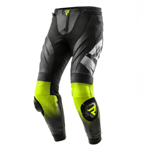 Przejdź do produktu Spodnie Skórzane Rebelhorn Inferno Black/White/Fluo Yellow