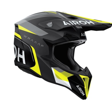 KASK MOTOCYKLOWY AIROH WRAAAP CONQUER YELLOW MATT