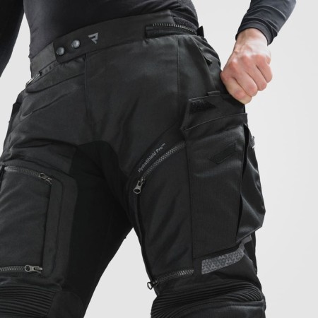 SPODNIE MOTOCYKLOWE TEKSTYLNE REBELHORN CUBBY 5 BLACK (DŁUGA NOGAWKA) L-S