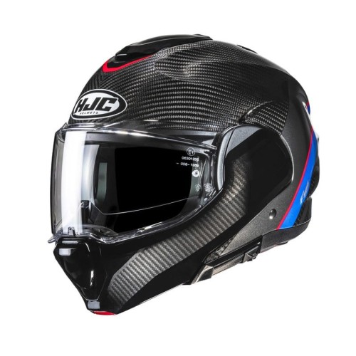 Przejdź do produktu KASK MOTOCYKLOWY HJC F100 CARBON STAN BLACK BLUE