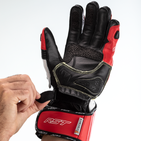 RĘKAWICE SKÓRZANE RST TRACTECH EVO 4 RED/WHITE/BLACK S (2666)