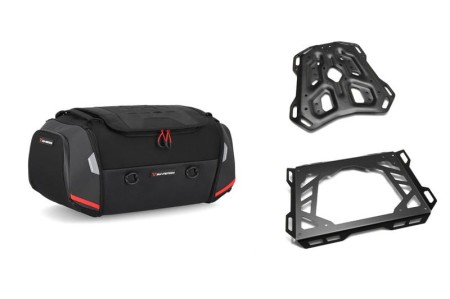 ZESTAW TORBA TYLNA I STELAŻ SW-MOTECH RACKPACK KTM 1290 SUPER DUKE (16-19) BLACK GREY