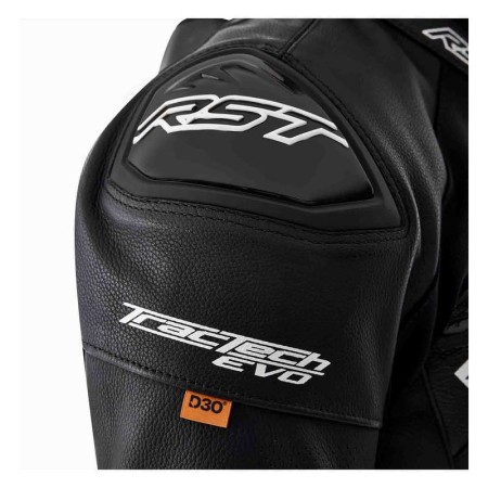 KURTKA MOTOCYKLOWA SKÓRZANA RST TRACTECH EVO D3O BLACK WHITE