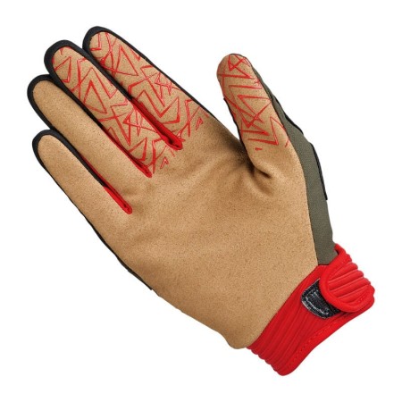 RĘKAWICE MOTOCYKLOWE HELD TACTURA MILITARY GREEN RED 5