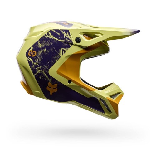 Przejdź do produktu KASK MOTOCYKLOWY FOX V1 IMAGE PRINT PURPLE YELLOW