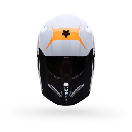 KASK MOTOCYKLOWY JUNIOR FOX V1 NOBLE BLACK WHITE