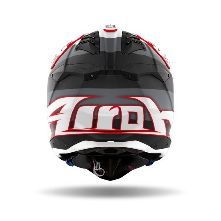 KASK MOTOCYKLOWY AIROH AVIATOR 3 MONARCH GREY RED MATT