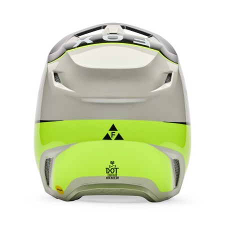 KASK MOTOCYKLOWY JUNIOR FOX V1 COLLECT GREY YELLOW