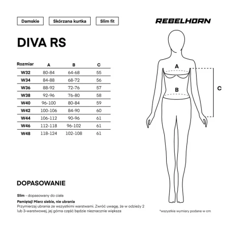 KURTKA MOTOCYKLOWA SKÓRZANA DAMSKA REBELHORN DIVA RS BLACK BLUE W32