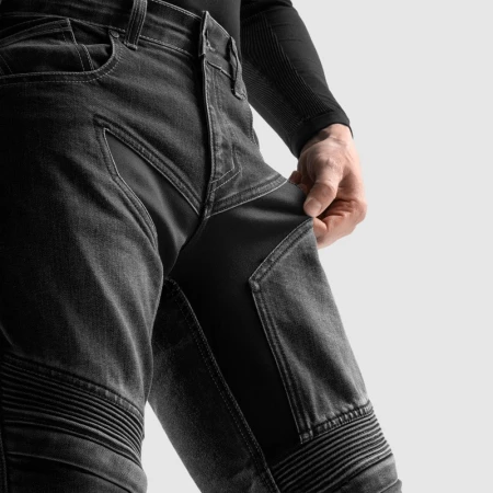 JEANSY MOTOCYKLOWE REBELHORN EAGLE 4 BLACK REGULAR FIT 28/32