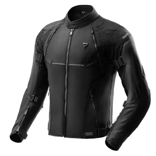 Przejdź do produktu KURTKA MOTOCYKLOWA TEKSTYLNA REBELHORN SWIFT BLACK