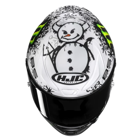 KASK MOTOCYKLOWY HJC RPHA1 V2 CARBON QUARTARARO SNOW DIABLO REPLICA BLACK WHITE