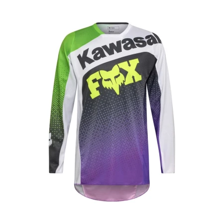 BLUZA MOTOCYKLOWA FOX 180 KAWASAKI PURPLE WHITE
