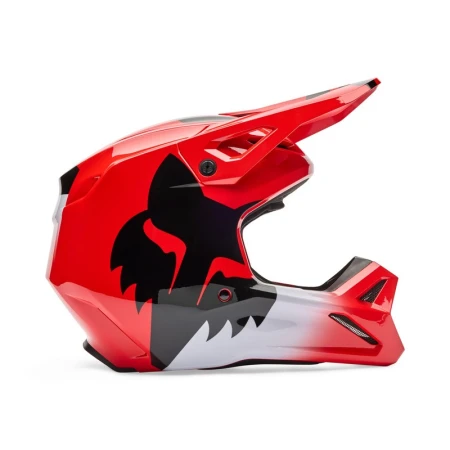 KASK MOTOCYKLOWY JUNIOR FOX V1 SHIELD FLUO RED