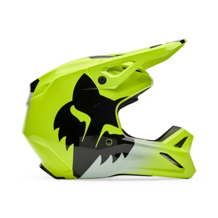 KASK MOTOCYKLOWY JUNIOR FOX V1 SHIELD FLUO YELLOW