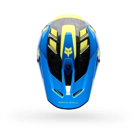 KASK MOTOCYKLOWY FOX V3 RS TACTILE BLUE JEWEL