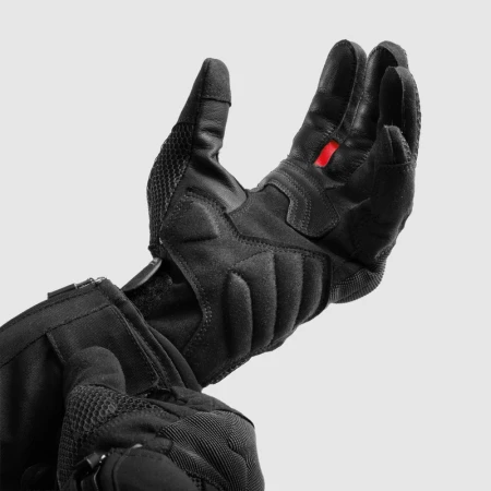 RĘKAWICE MOTOCYKLOWE DAMSKIE REBELHORN CORE BLACK RED WXS