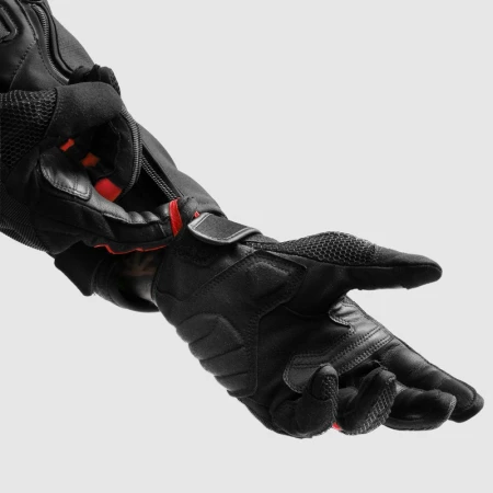 RĘKAWICE MOTOCYKLOWE DAMSKIE REBELHORN CORE BLACK RED WXS