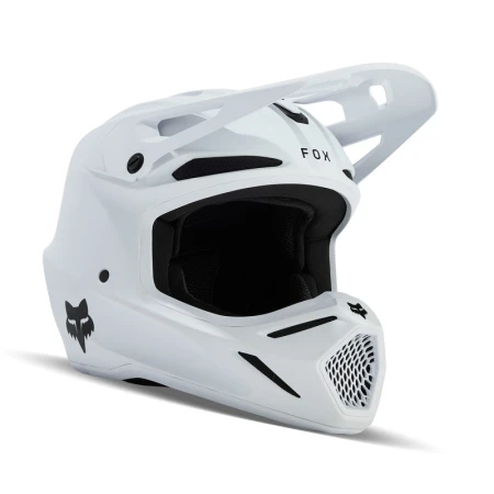 KASK MOTOCYKLOWY JUNIOR FOX V3 SOLID MATTE WHITE