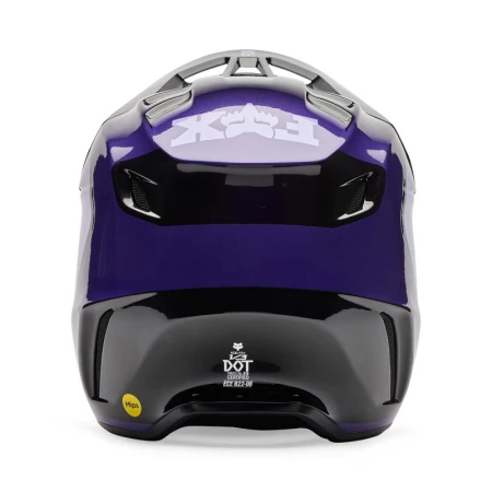 KASK MOTOCYKLOWY JUNIOR FOX V3 SPIRE BLACK PURPLE