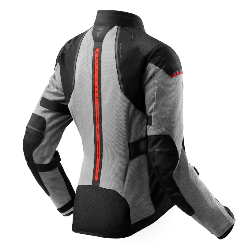 KURTKA MOTOCYKLOWA TEKSTYLNA DAMSKA REBELHORN SCANDAL 3 BLACK GREY RED WXS