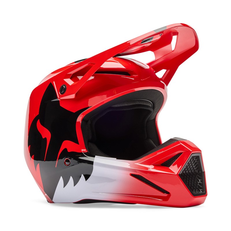 KASK MOTOCYKLOWY JUNIOR FOX V1 SHIELD FLUO RED